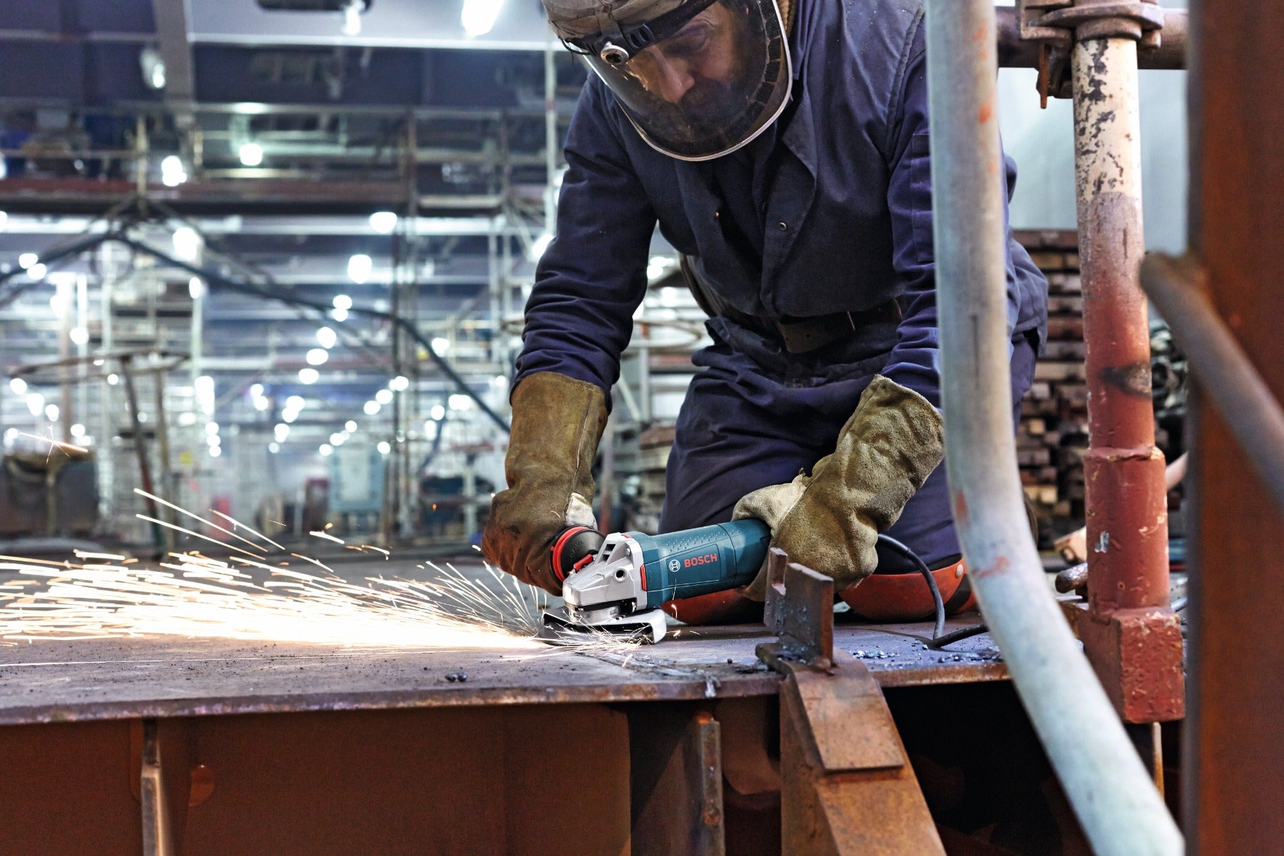 Bosch 5" Angle Grinder w/ Lock-on Paddle Switch, 13A GWS13-50P