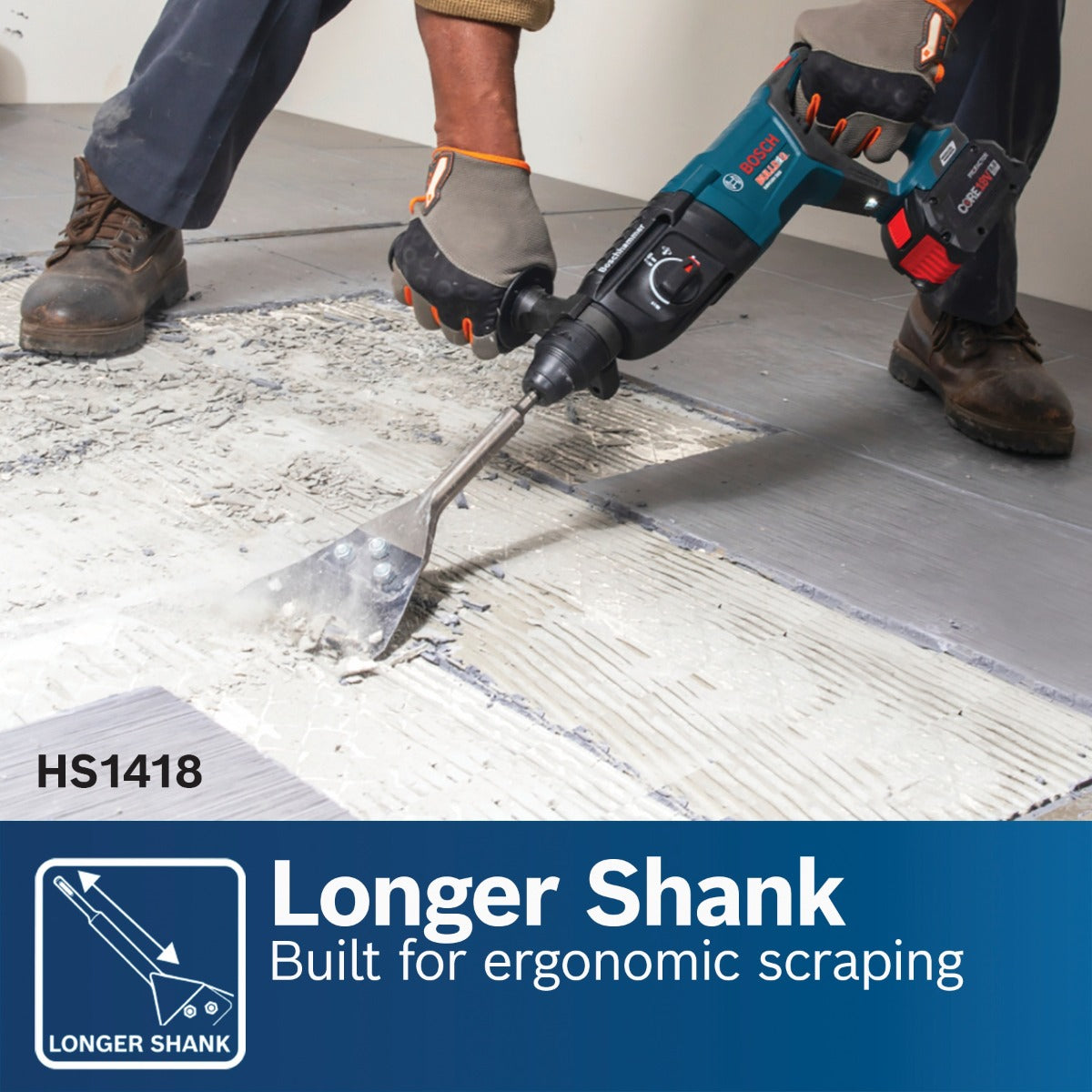 Bosch 5 x 11" SDSplus Floor Scraper HS1418