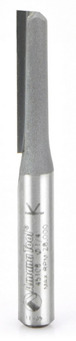 Amana Tool Single Flute 1/4 in Dia. 1/4 in Shank 45108