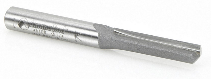 Amana Tool Single Flute 1/4 in Dia. 1/4 in Shank 45108
