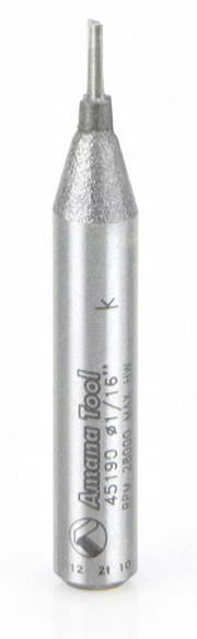 Amana Tool 2 Flute 1/16 Dia. 1/4 in Shank 45190