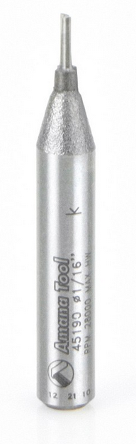 Amana Tool 2 Flute 1/16 Dia. 1/4 in Shank 45190
