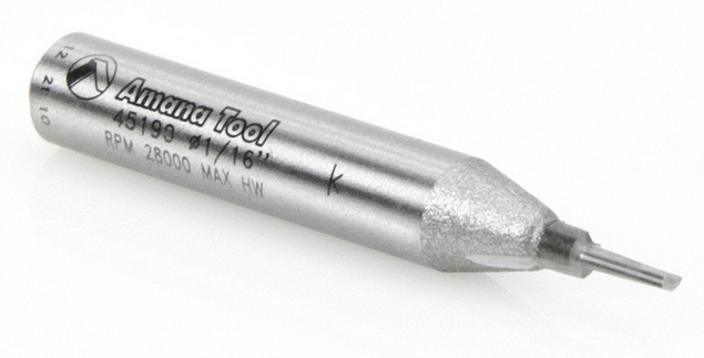 Amana Tool 2 Flute 1/16 Dia. 1/4 in Shank 45190