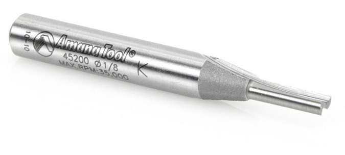 Amana Tool 2 Flute 1/8 Dia. 1/4 in Shank 45200
