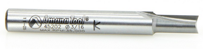Amana Tool 2 Flute 3/16 Dia. 1/4 in Shank 45202