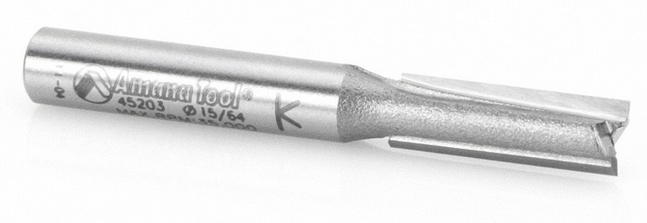 Amana Tool 2 Flute 15/64 Dia.1/4 in Shank 45203