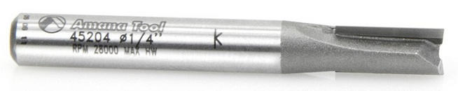 Amana Tool 2 Flute 1/4 in Dia. 1/4 in Shank 45204