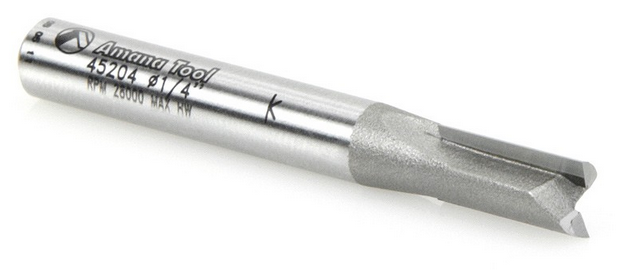 Amana Tool 2 Flute 1/4 in Dia. 1/4 in Shank 45204