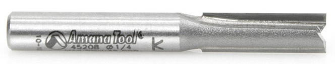 Amana Tool 2 Flute 1/4 in Dia. 1/4 in Shank 45208