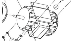Jet Baldor Motor 3HP 1Ph 3600 RPM #66 Arbor Sw 6472028