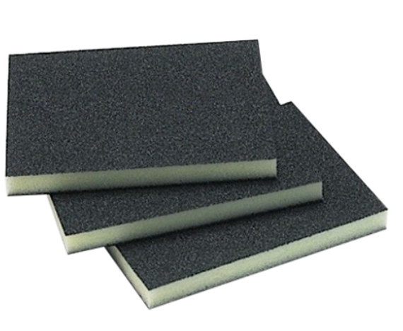 Mirka 3-3/4 x 4-3/4 x 1/2 in. 100G Double Sided Abrasive Sponge, Qty 250 1550-100