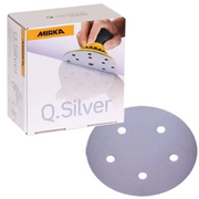 Mirka Q.Silver 5 in. 220G 5 Hole Grip Disc, Qty 50 2B-614-220