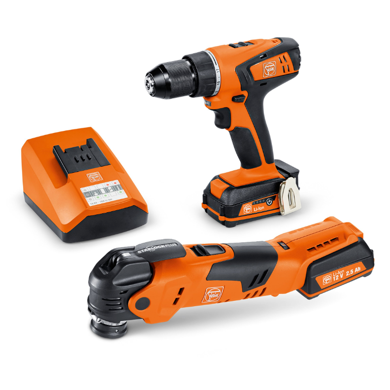 Fein Cordless MultiTalent AFMT 12 QSL + 2-speed cordless drill/driver ABSU 12 C 71901361090