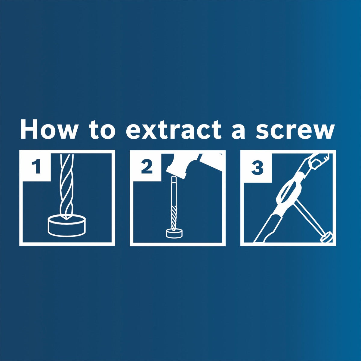 Bosch 12 pc Steel Spiral Flute Screw Extractor Set BSPE6D
