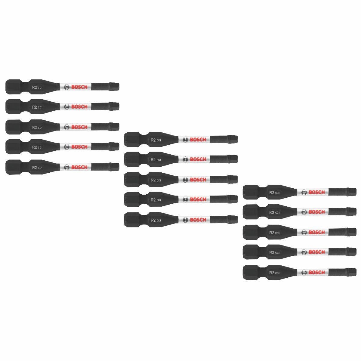 Bosch 15 pc Driven 2" Impact Square #2 Power Bits ITDSQ2215