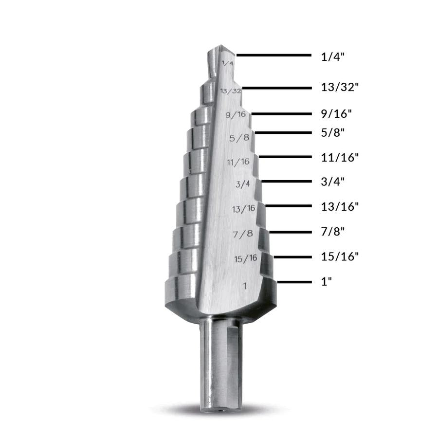 Evolution 1/4 to 1" Straight Flute Step Drill SD-10