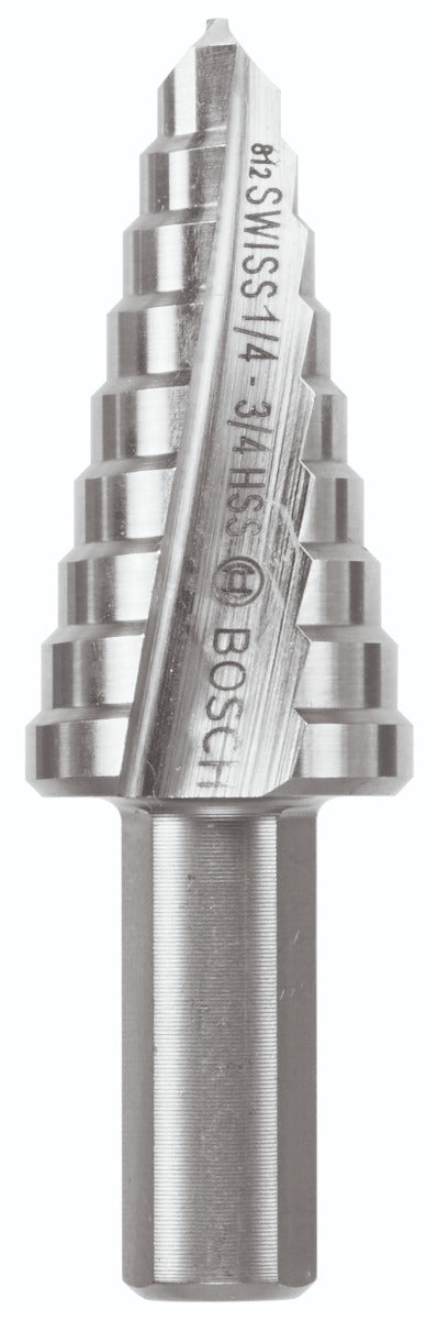  Bosch 1/4 in. to 3/4 in. High-Speed Steel Turbo Step Drill Bit