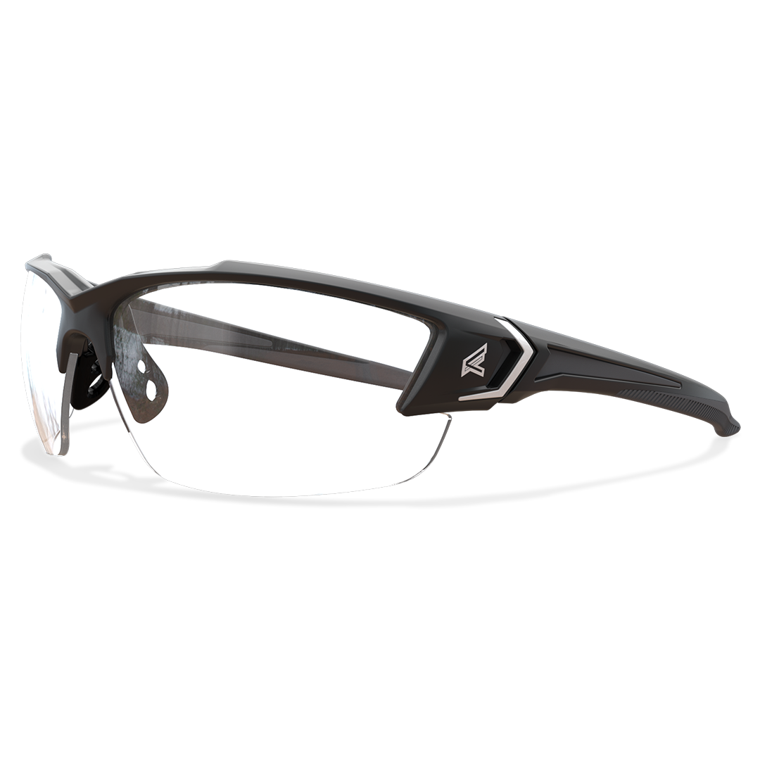 Edge Eyewear Khor G2 Safety Glasses, Black Frame, Clear Vapor Shield Lens SDK111VS-G2