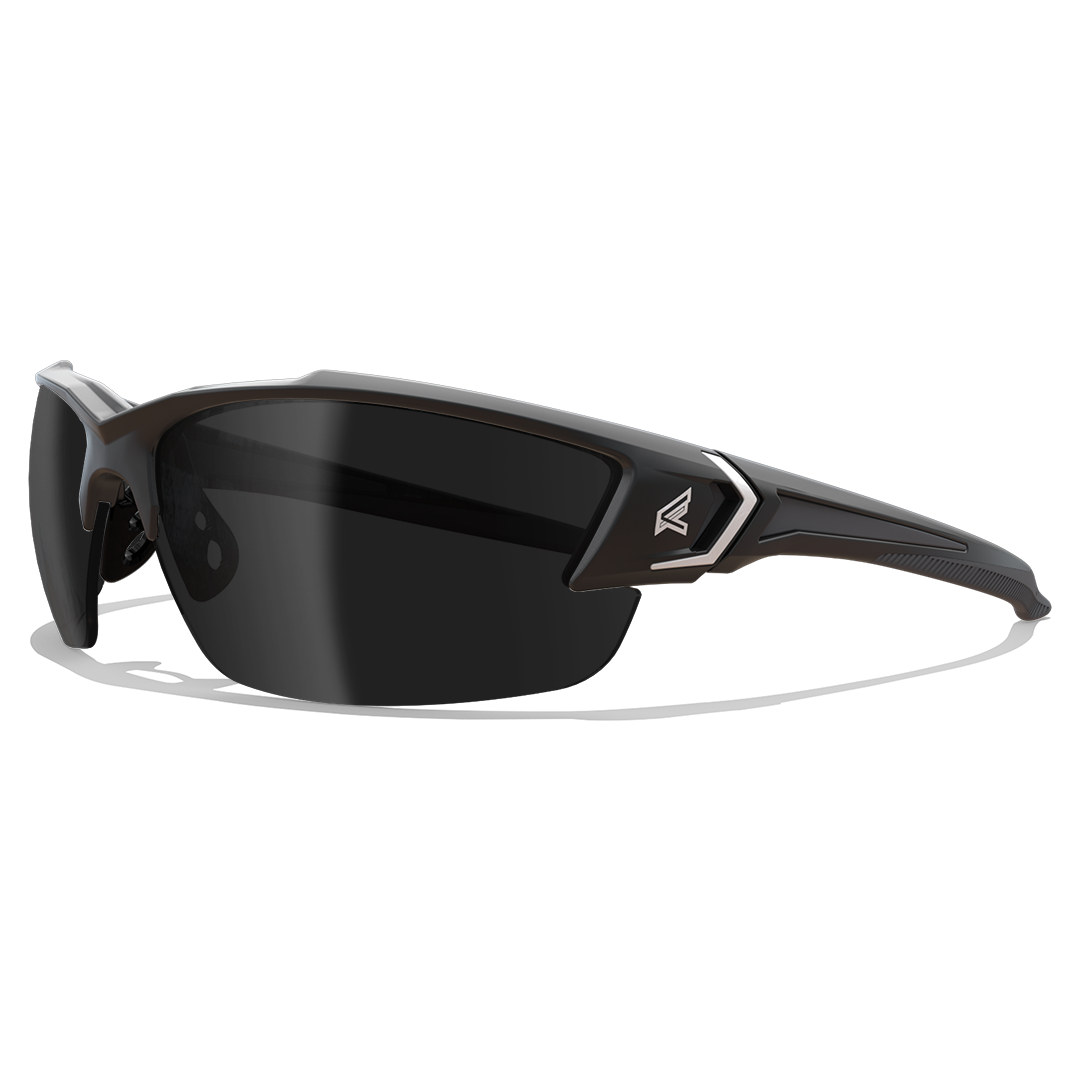 Edge Eyewear Khor G2 Safety Glasses, Black Frame, Smoke Lens SDK116-G2