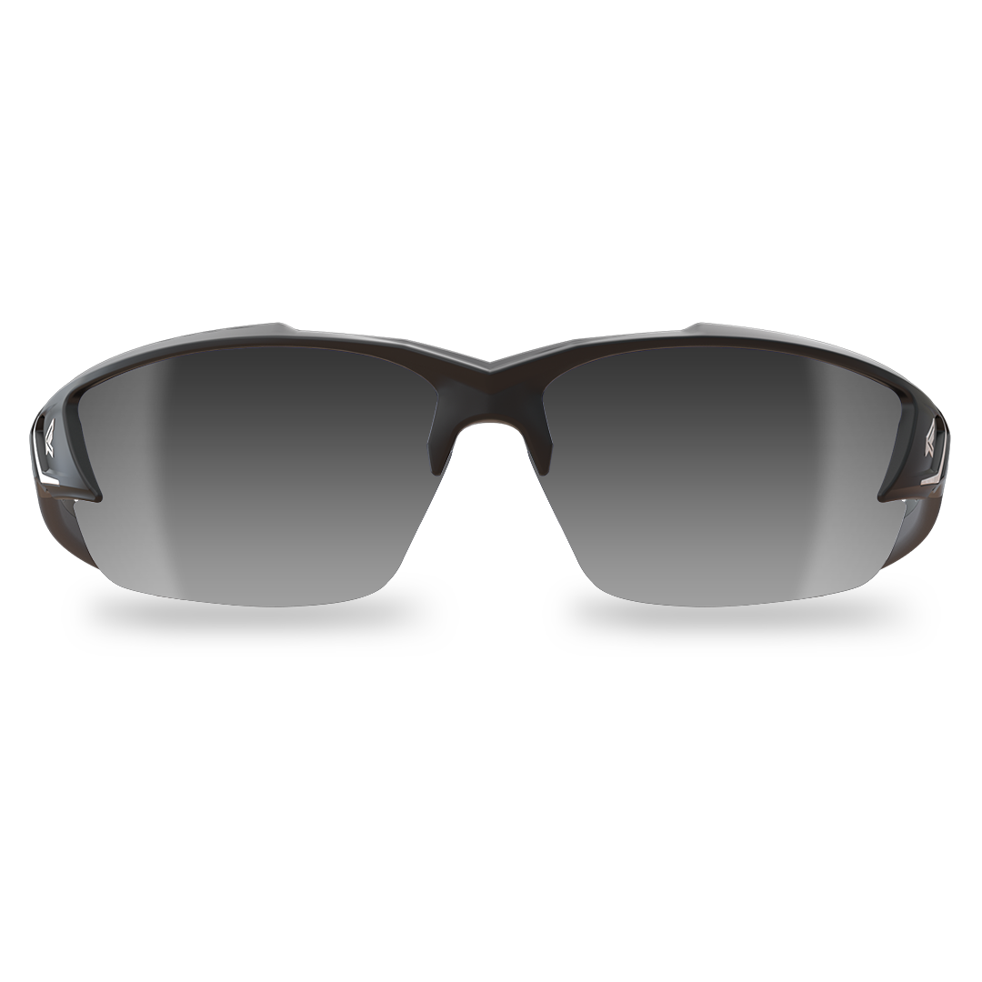 Edge Eyewear Khor G2 Safety Glasses, Black Frame, Silver Mirror Lens SDK117-G2