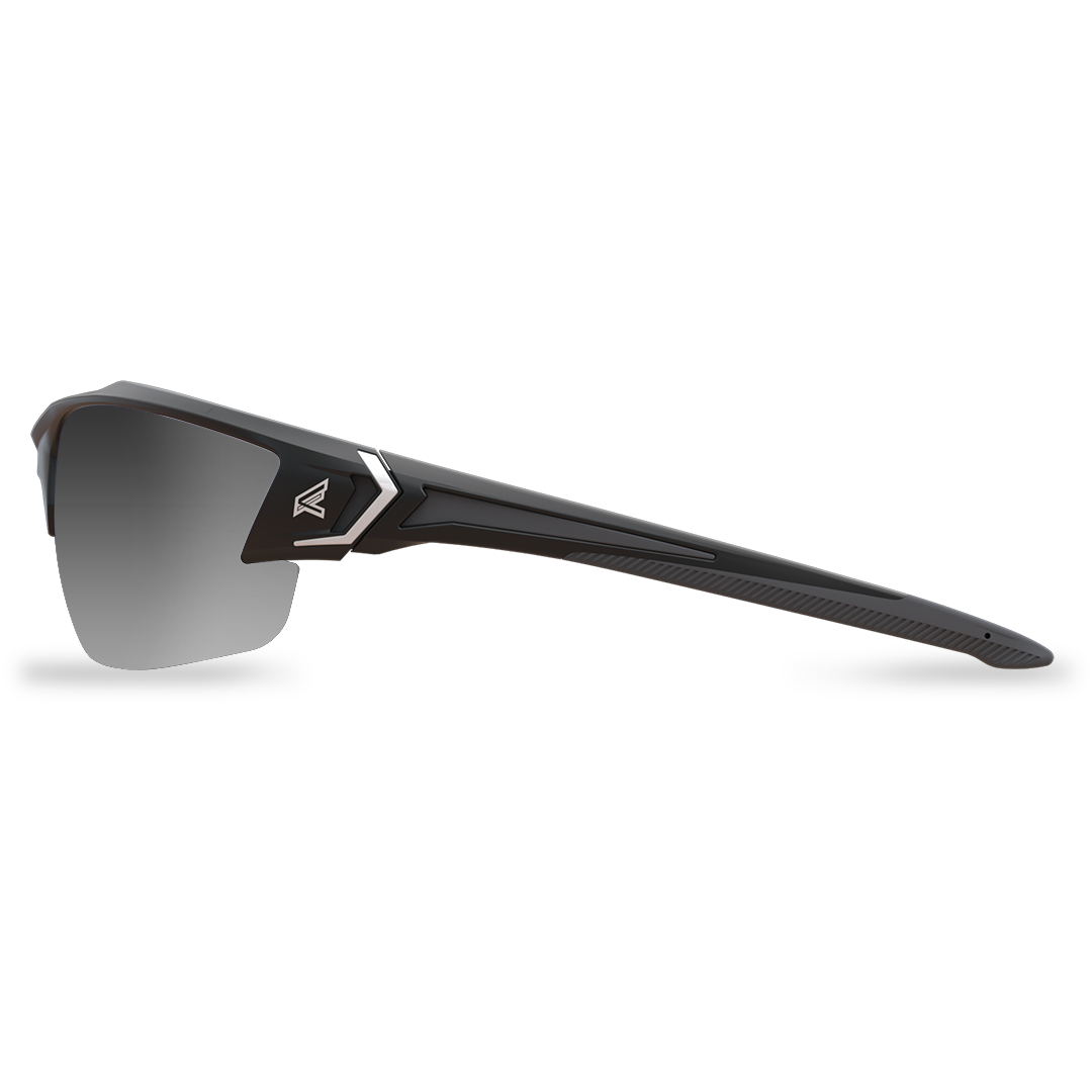 Edge Eyewear Khor G2 Safety Glasses, Black Frame, Silver Mirror Lens SDK117-G2