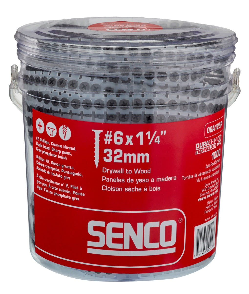 Senco no. 6x1-1/4in Gray DuraSpin Drywall to Wood Screws 06A125P