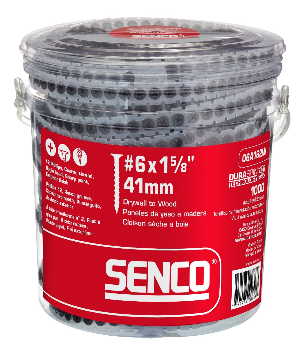 Senco no. 6x1-5/8in WX3 DuraSpin Drywall to Wood Screws 06A162W