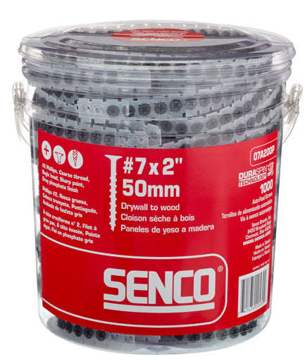 Senco no.7x2in Gray DuraSpin Drywall to Wood Screws 07A200P