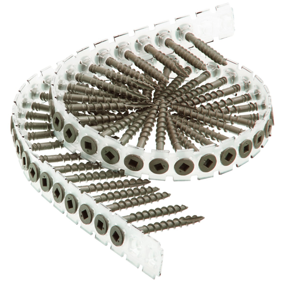 Senco no.8x1-3/4in WX3 no.2Sq Flat 17 C  DuraSpin Composite Decking Screws 08D175W