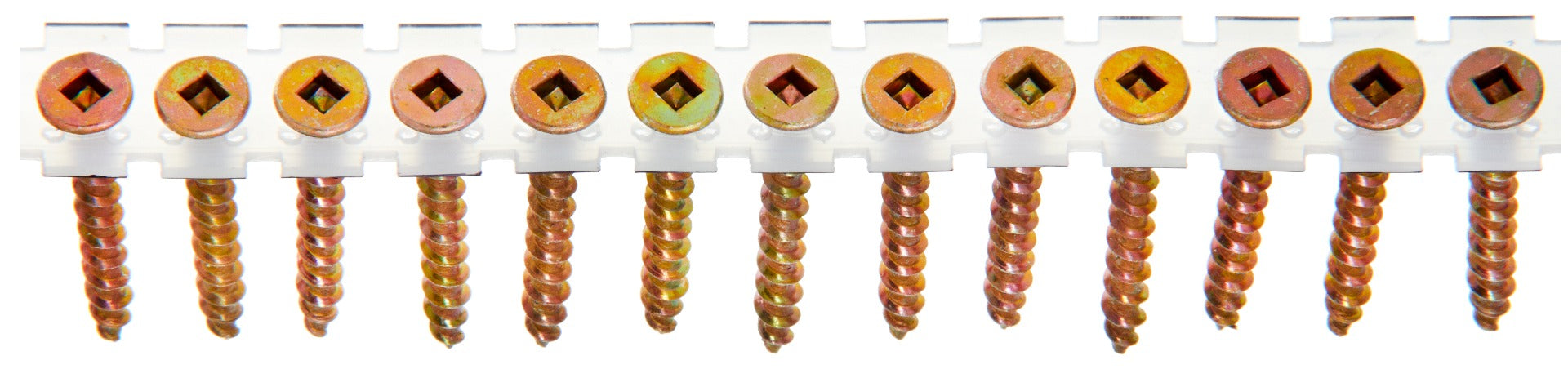 Senco no.8x1-1/2in Ylw Zinc no.2Sq Flat DuraSpin Wood to Wood Screws 08F150Y