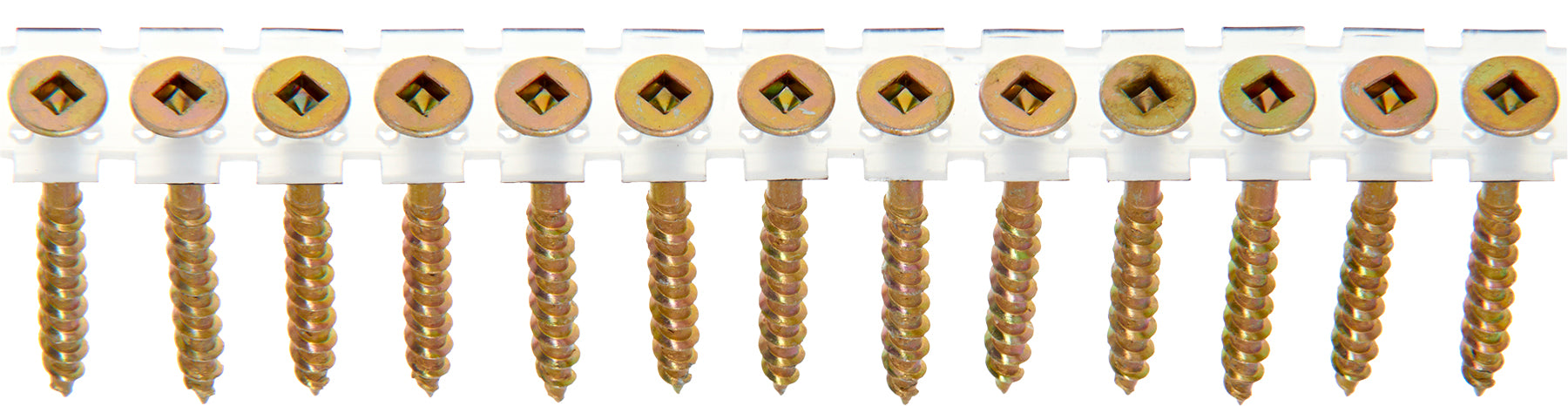 Senco no.8x1-3/4in Ylw Zinc no.2Sq Flat DuraSpin Wood to Wood Screws 08F175Y