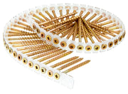 Senco no.8x3in Ylw Zinc no.2Sq Flat Shrp DuraSpin Wood to Wood Screws 08F300Y