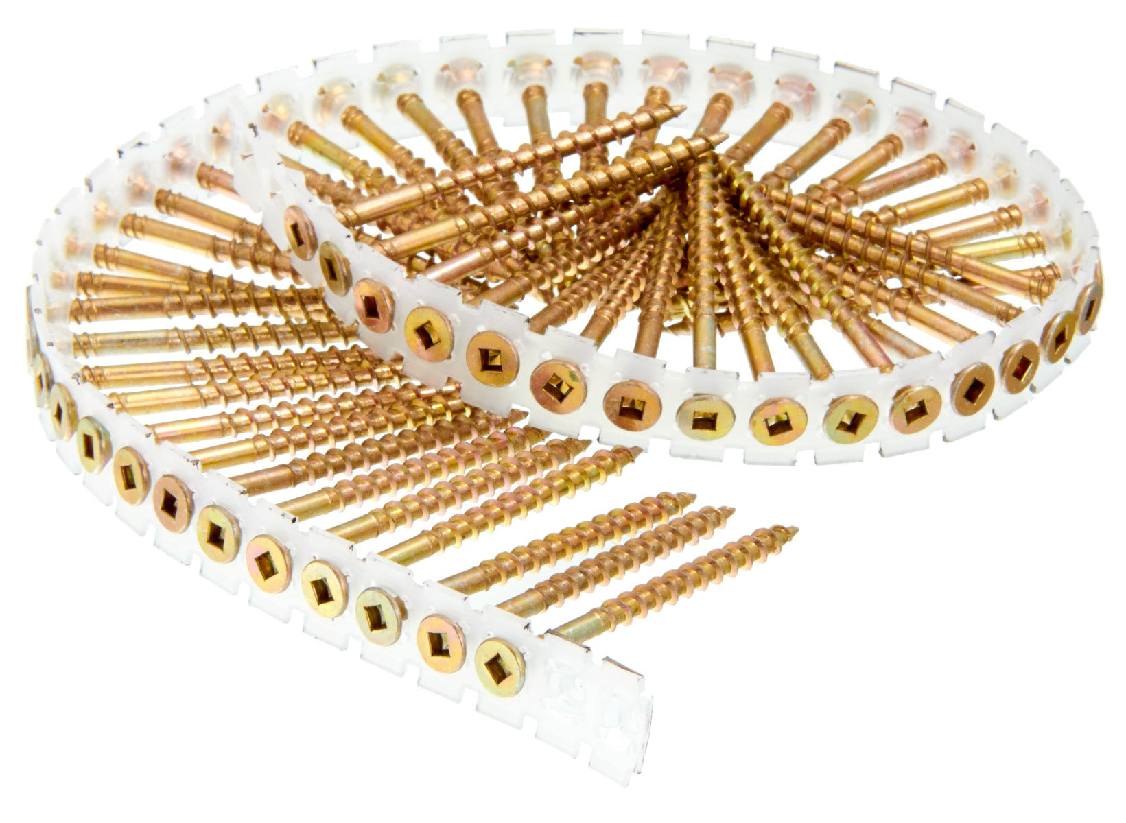 Senco no.8x3in Ylw Zinc no.2Sq Flat Shrp DuraSpin Wood to Wood Screws 08F300Y