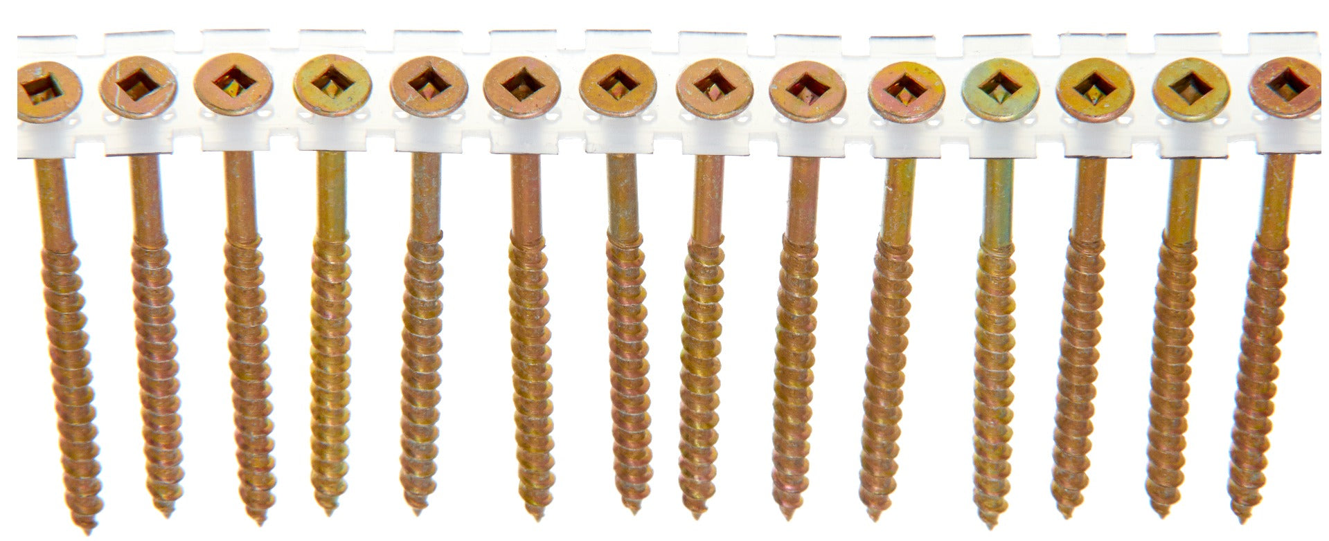 Senco no.8x3in Ylw Zinc no.2Sq Flat Shrp DuraSpin Wood to Wood Screws 08F300Y