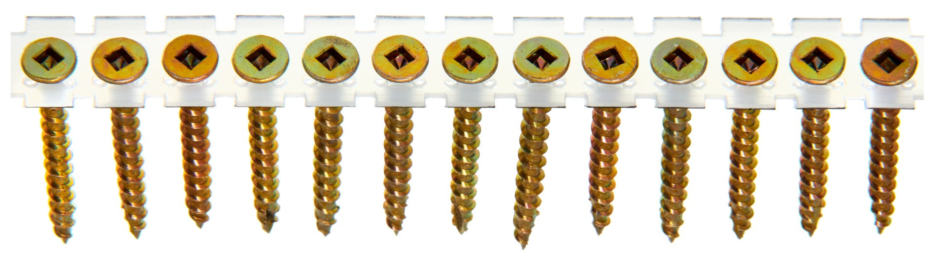 Senco no.8x1-3/4in Ylw Zinc no.2Sq Flat DuraSpin Wood to Wood Screws 08L175YB