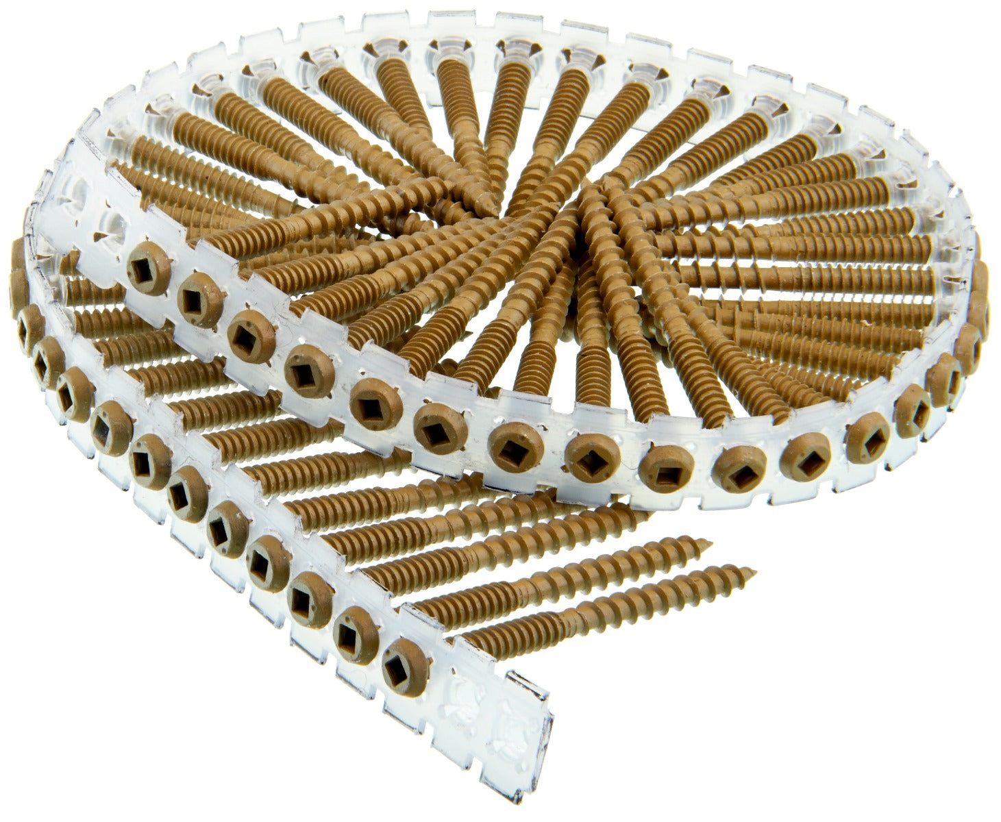 Senco no.8x2-1/2in WX3 no.2Sq Comp Tan DuraSpin Composite Decking Screws 08S250W592