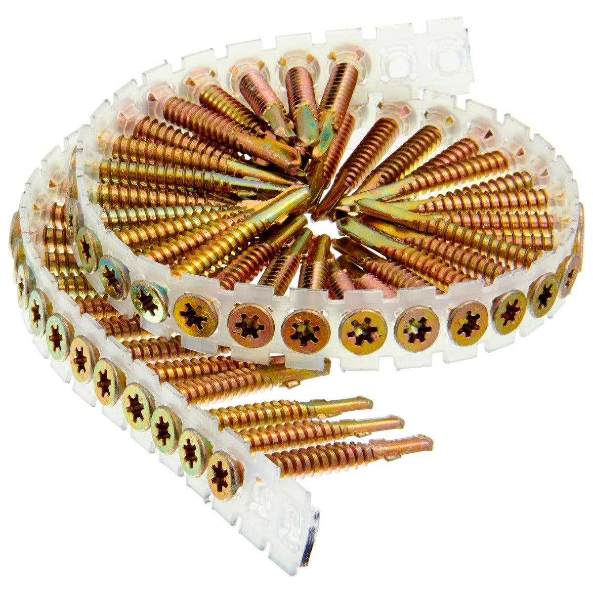 Senco no.12x 1-3/4in RxDr Yzc WgT 3Ft Fn DuraSpin Wood to Heavy Steel Screws 12G175YKLFAX