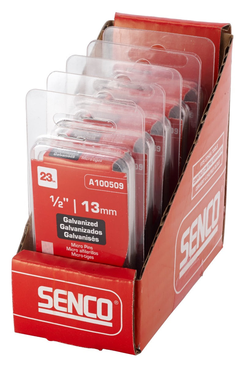 Senco 23 Ga. Clamshell Pack  Straight Strip 1/2in Micro Pins A100509