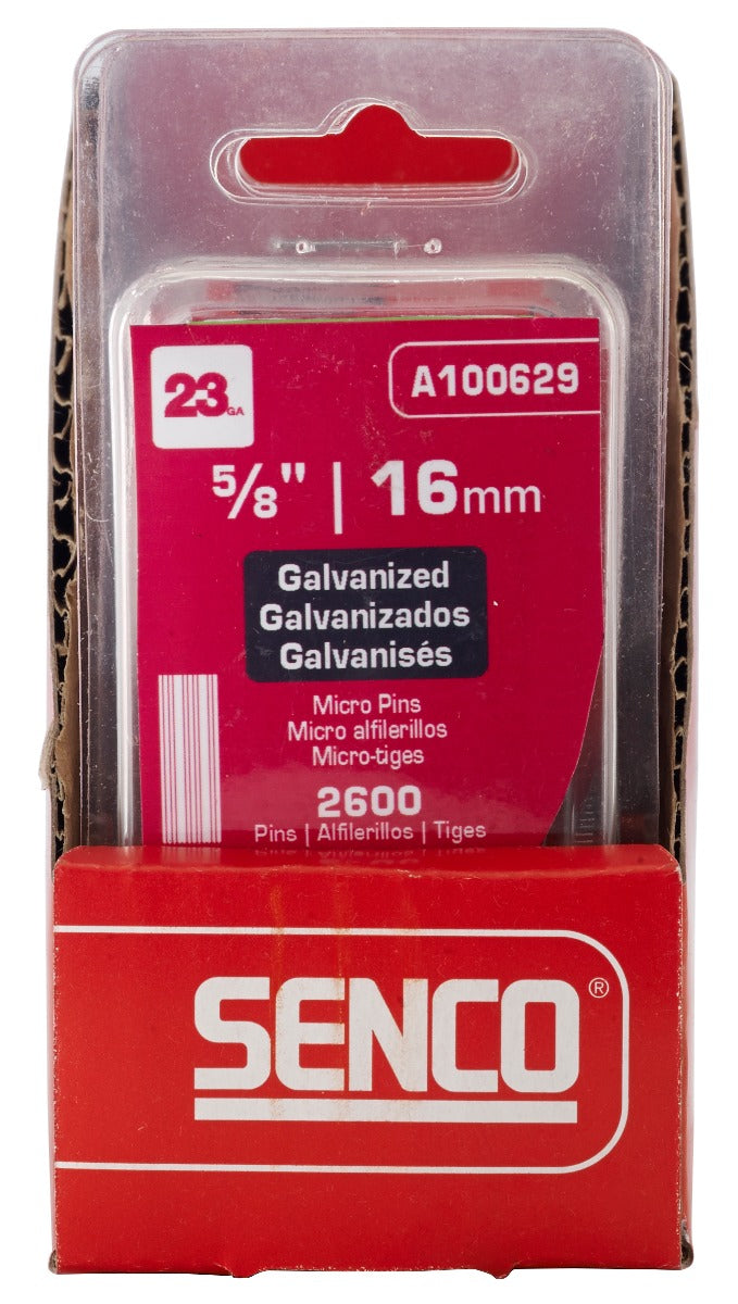 Senco 23 Ga. Clamshell Pack, Straight Strip 5/8in Micro Pins A100629