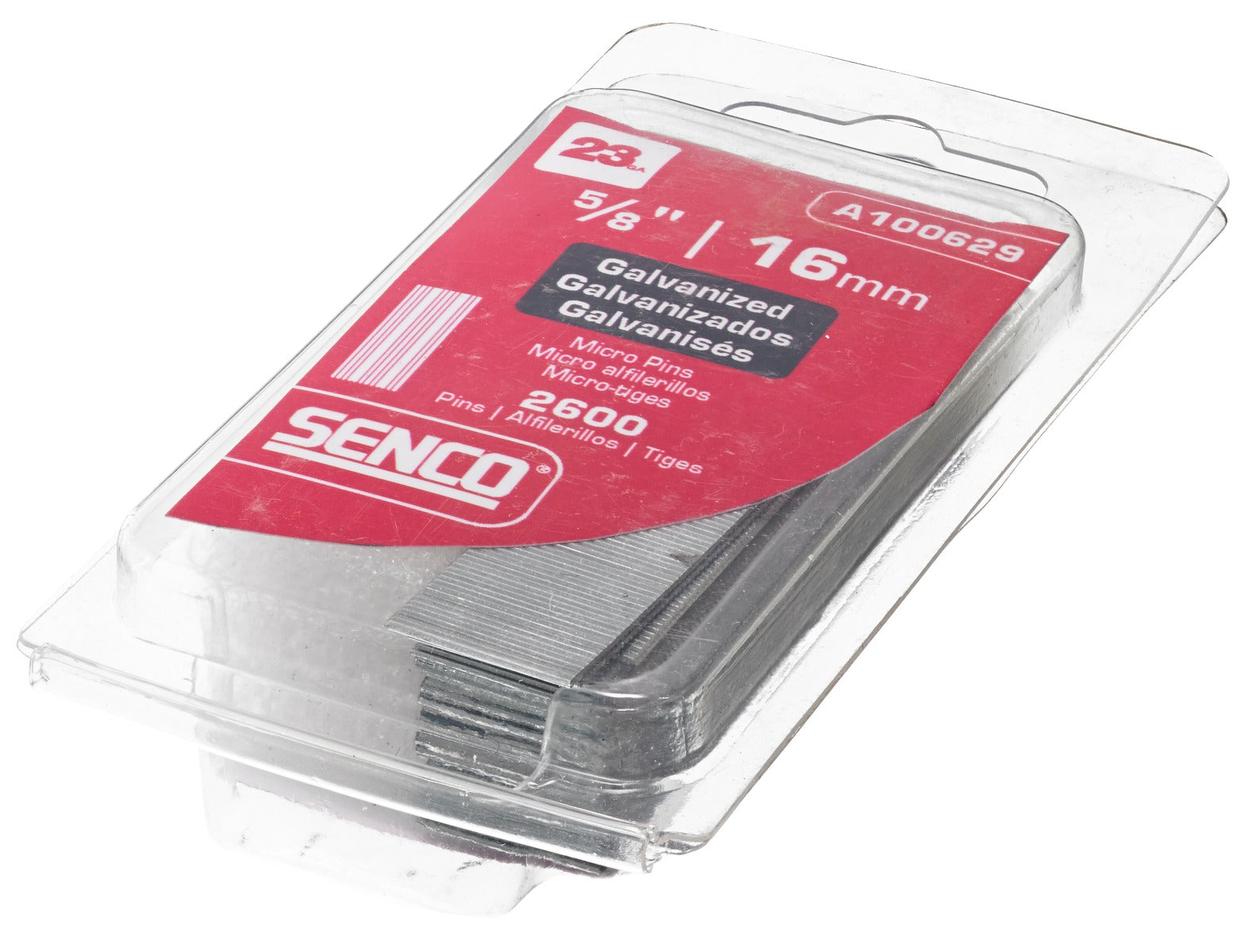 Senco 23 Ga. Clamshell Pack, Straight Strip 5/8in Micro Pins A100629