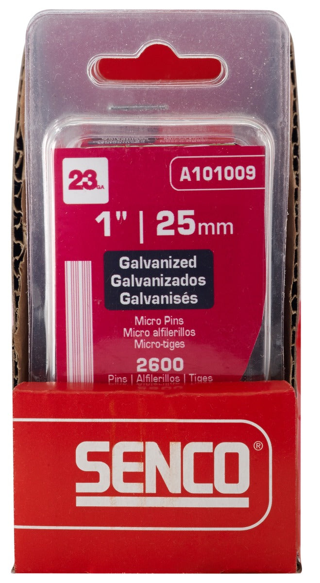 Senco 23 Ga.  Clamshell Pack, Straight Strip 1in Micro Pins A101009