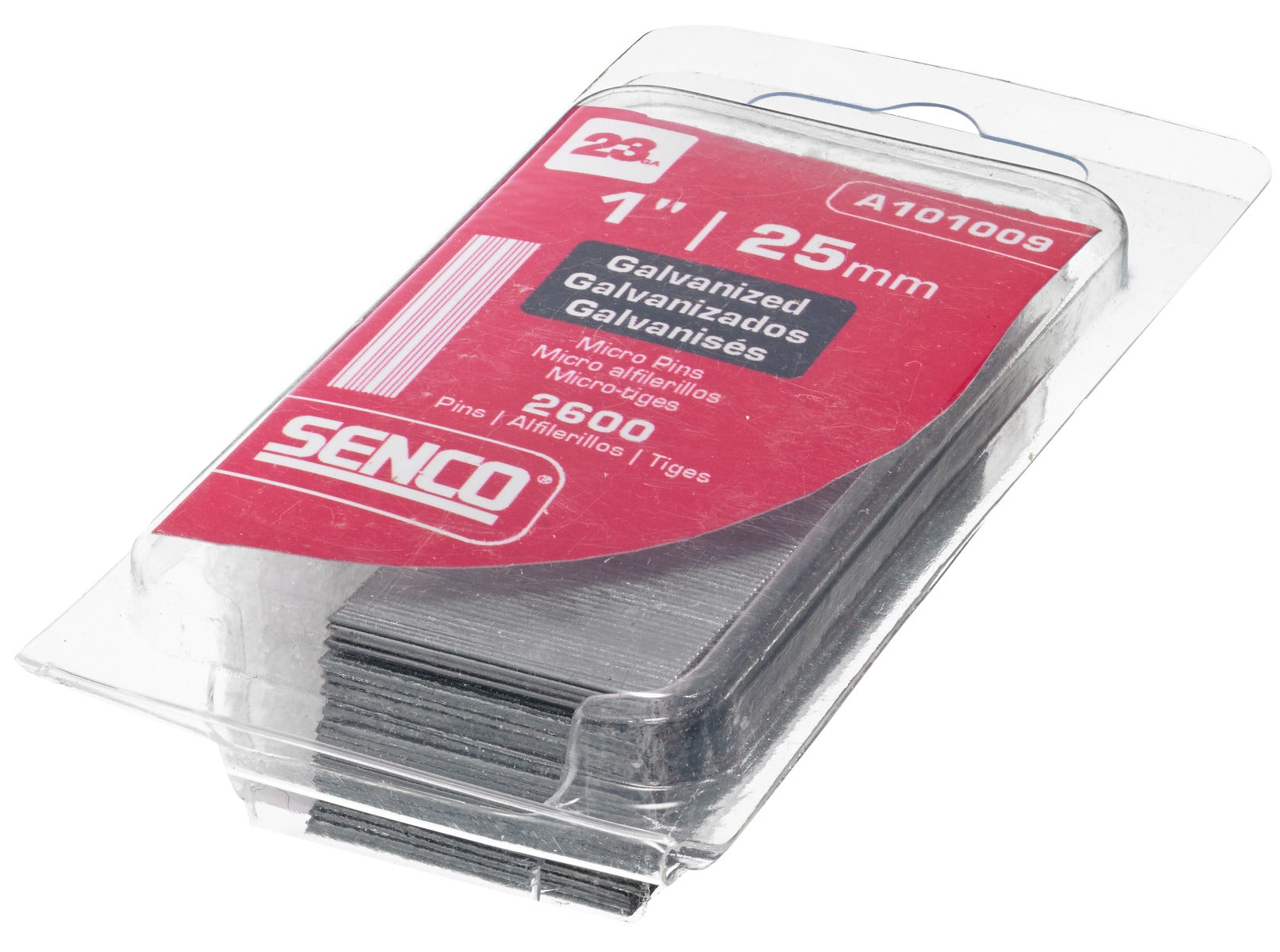Senco 23 Ga.  Clamshell Pack, Straight Strip 1in Micro Pins A101009