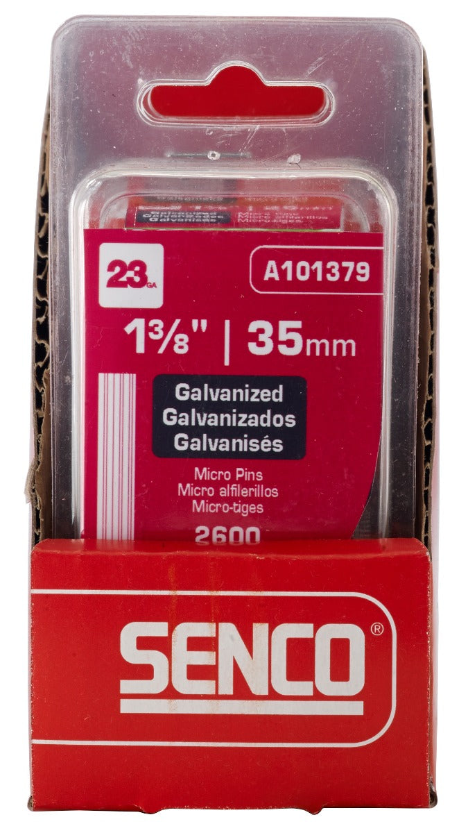 Senco 23Ga. Clamshell Pack, Straight Strip 3/8in Micro Pins A101379