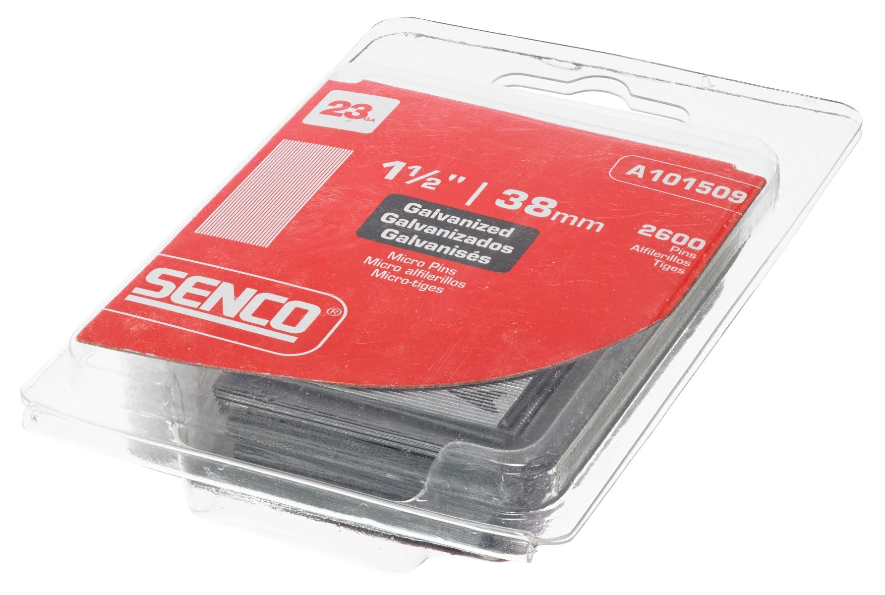 Senco 23 Ga. Clamshell Pack  Straight Strip 1-1/2in Micro Pins A101509