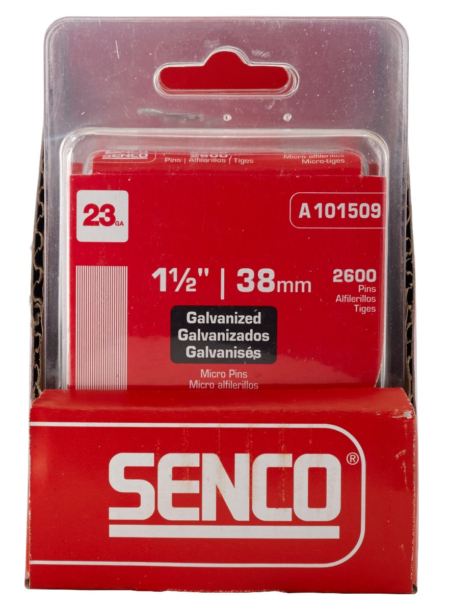 Senco 23 Ga. Clamshell Pack  Straight Strip 1-1/2in Micro Pins A101509