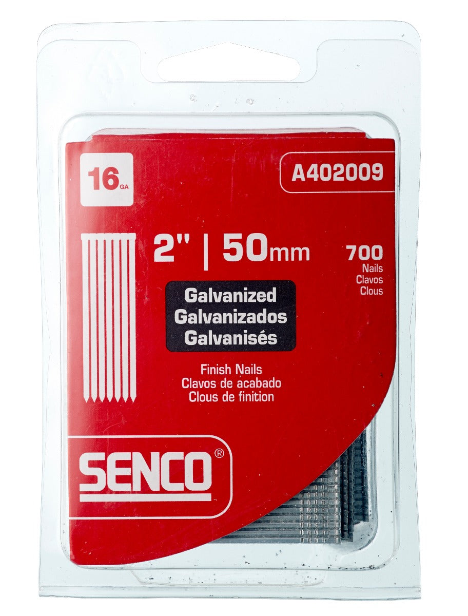 Senco 16 Ga.  Clamshell Pack , 16 x 2in Straight Strip Finish Nails A402009