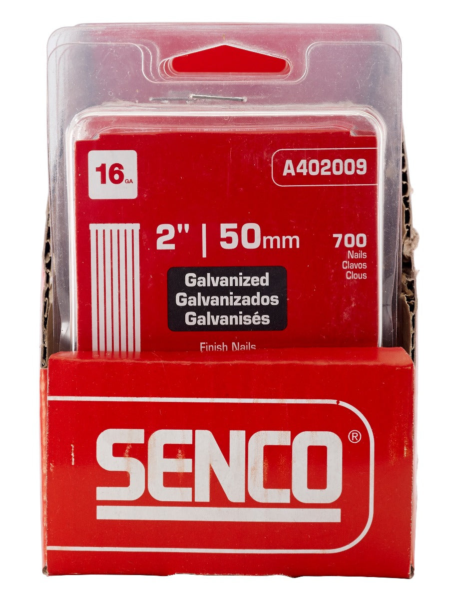 Senco 16 Ga.  Clamshell Pack , 16 x 2in Straight Strip Finish Nails A402009