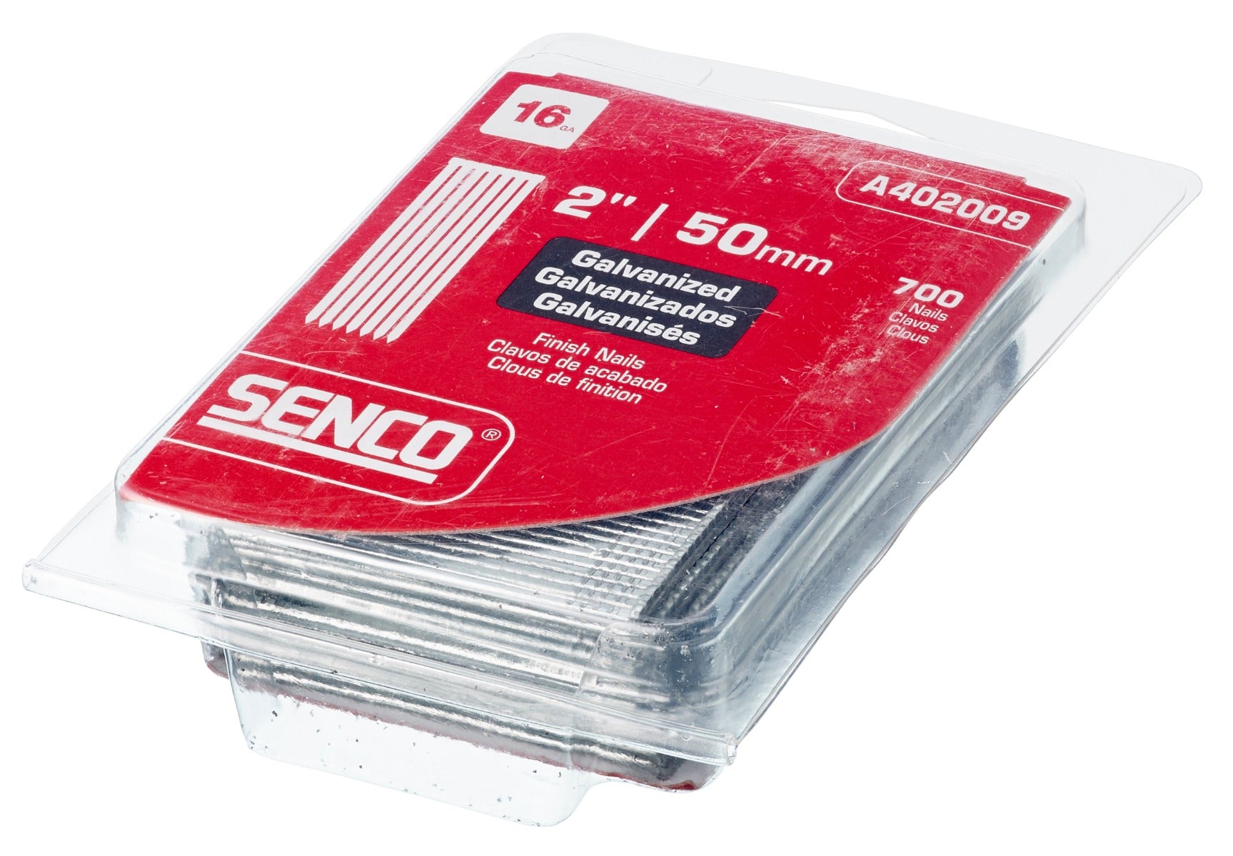 Senco 16 Ga.  Clamshell Pack , 16 x 2in Straight Strip Finish Nails A402009