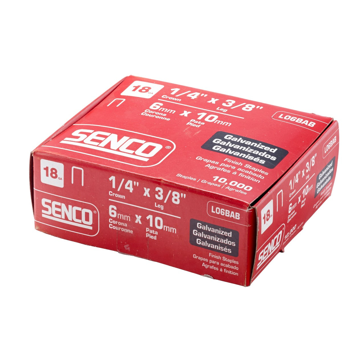 Senco 18 Ga. 1/4inx3/8 Crown Medium Wire Staples L06BAB