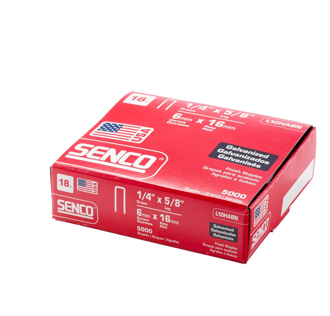 Senco 18 Ga. Crown 1/4inx5/8 Medium Wire Staples L10HABN